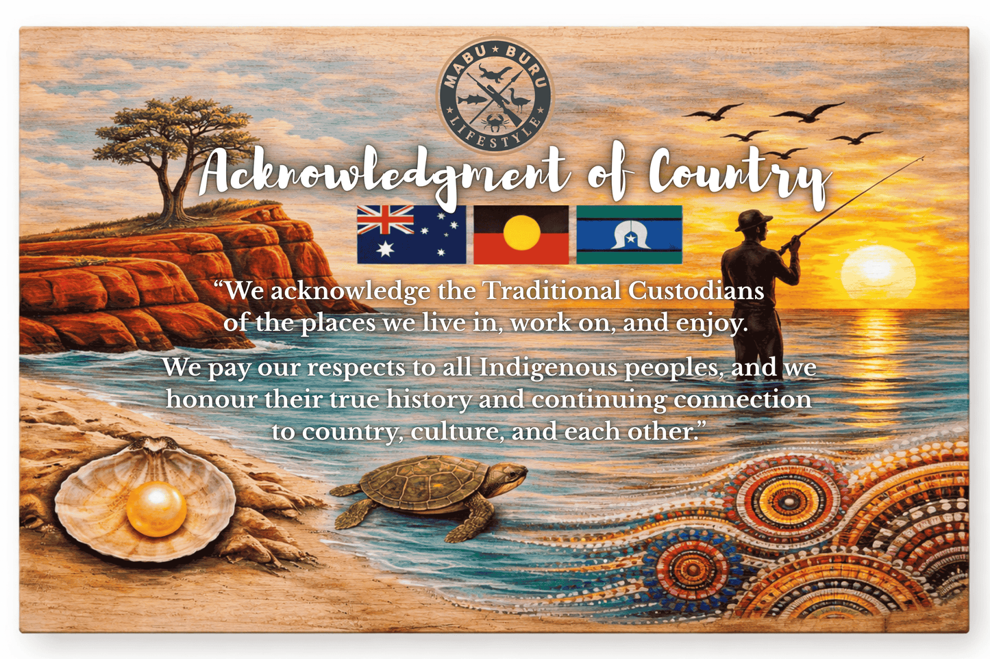 Acknowledgement of Country - White Glossy Coffee Mug (Right-handed)