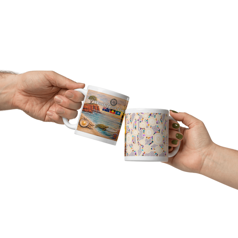 Acknowledgement of Country - White Glossy Coffee Mug (Right-handed)